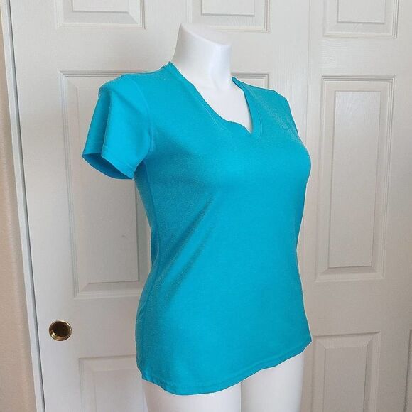 Nike Dri-Fit regular fit V-neck active tee sz L - Picture 2 of 9